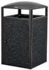55-Gallon All-Weather Steel Trash Can w/ Door. Grey Stone Panels