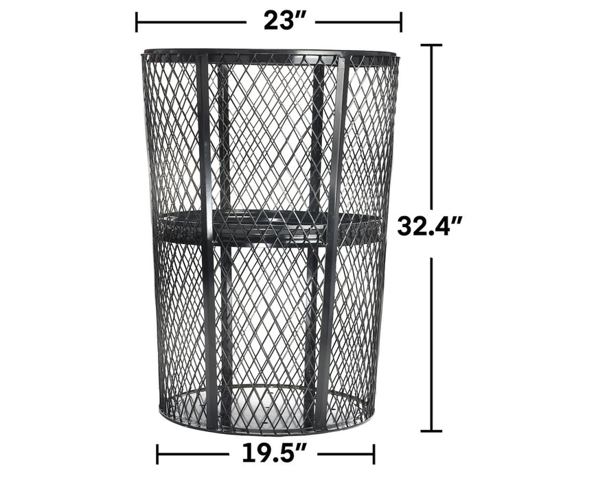 48-Gallon Outdoor Metal Mesh Waste Receptacle