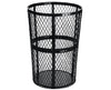 48-Gallon Outdoor Metal Mesh Trash Can. Black