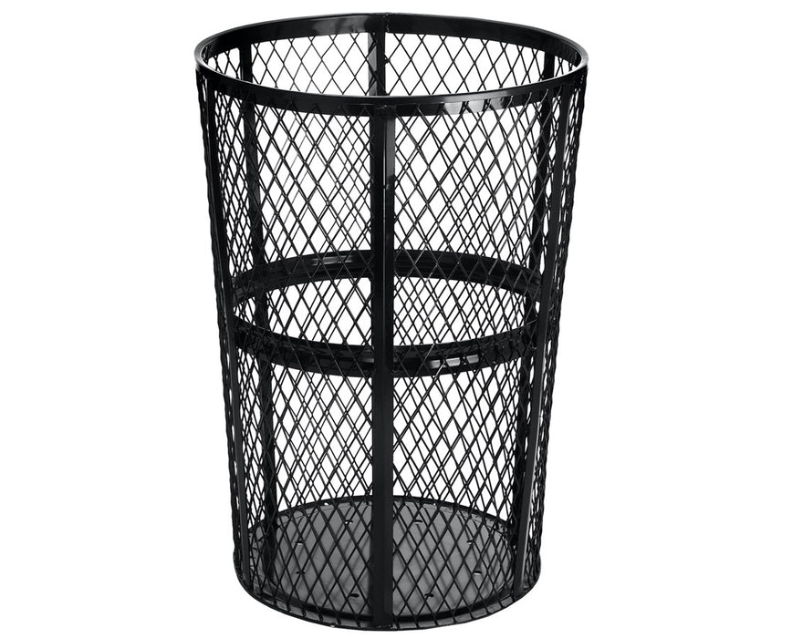 48-Gallon Outdoor Metal Mesh Waste Receptacle