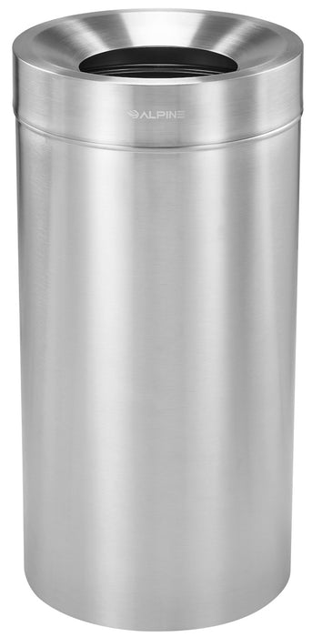 27-Gallon Stainless Steel Indoor Trash Can [Steel Finish]