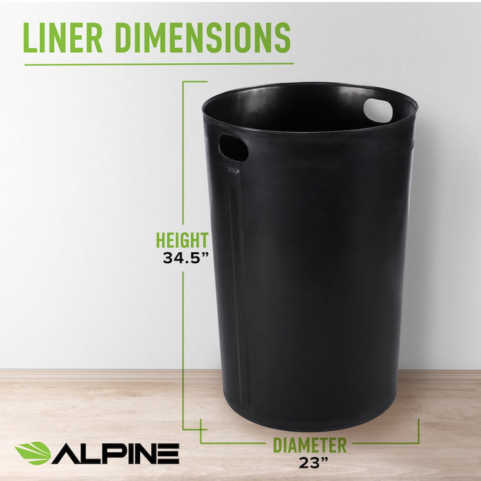 50-Gallon Stainless Steel Indoor Waste Can