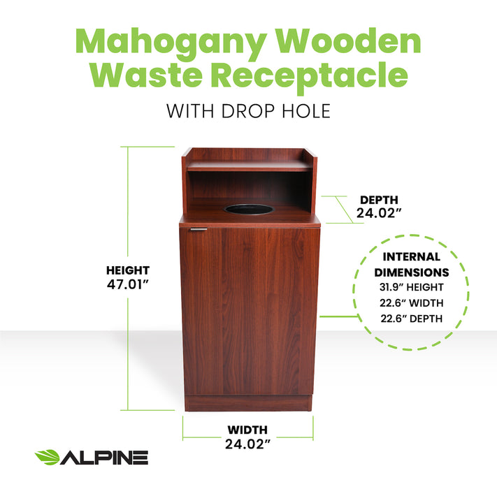 40-Gallon Wood Waste Receptacle w/ Drop Hole
