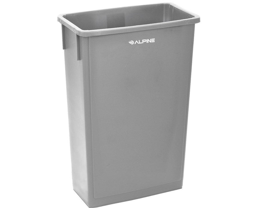 23-Gallon Slim Trash Can - Gray - 1 ea