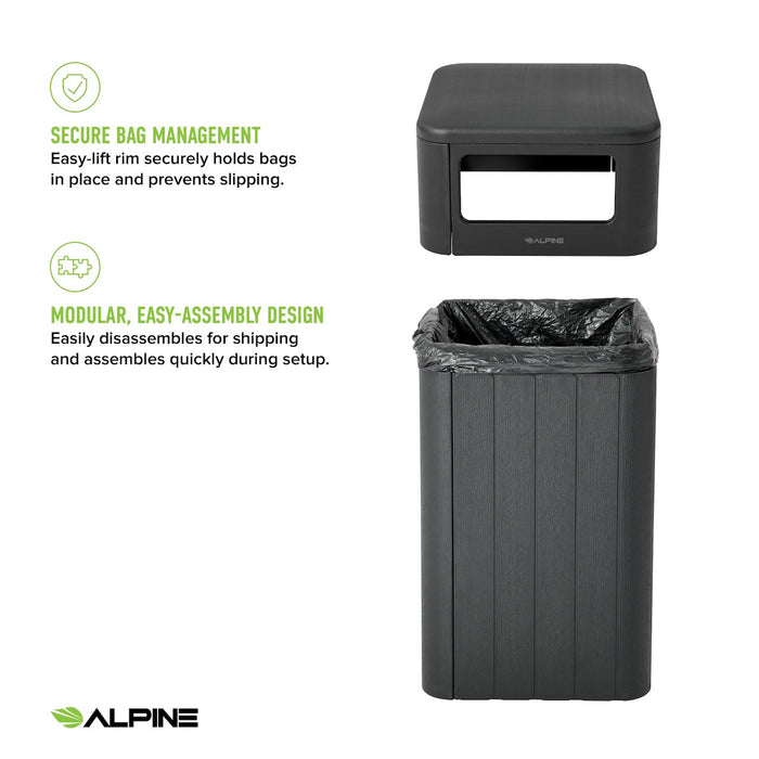 MaxDuty 42 Gallon Outdoor Plastic Trash Bin