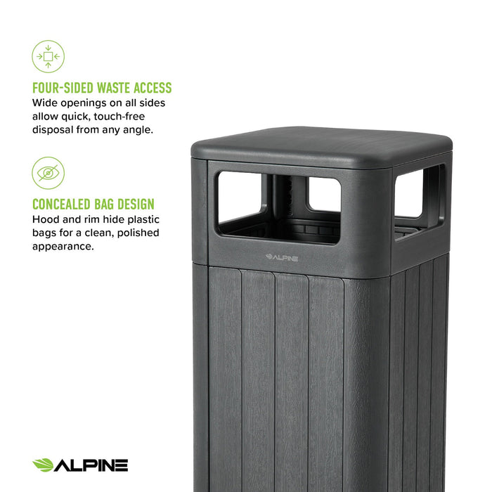 MaxDuty 42 Gallon Outdoor Plastic Trash Bin