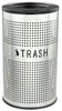 26-Gallon Stainless Steel Waste Can, Perforated w/ Black Lid