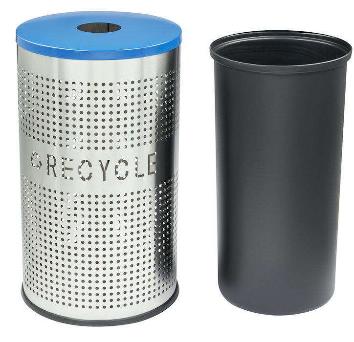 26-Gallon Stainless Steel Trash Can, Perforated