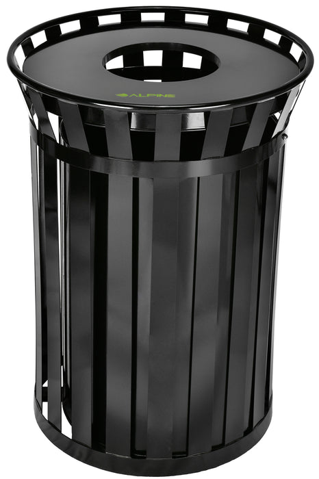 38-Gallon Outdoor Metal Waste Receptacle