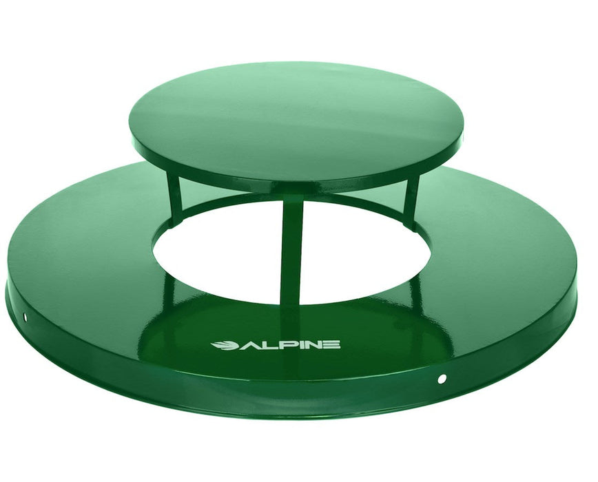 Rain Bonnet for 38 Gallon Outdoor Metal Trash Can, Green