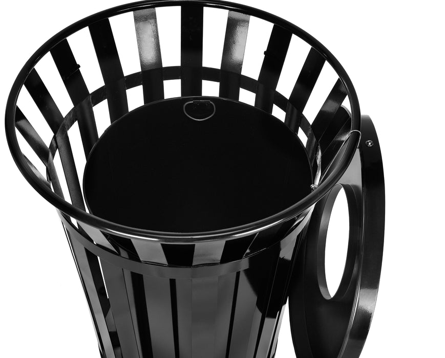 38-Gallon Outdoor Metal Waste Receptacle