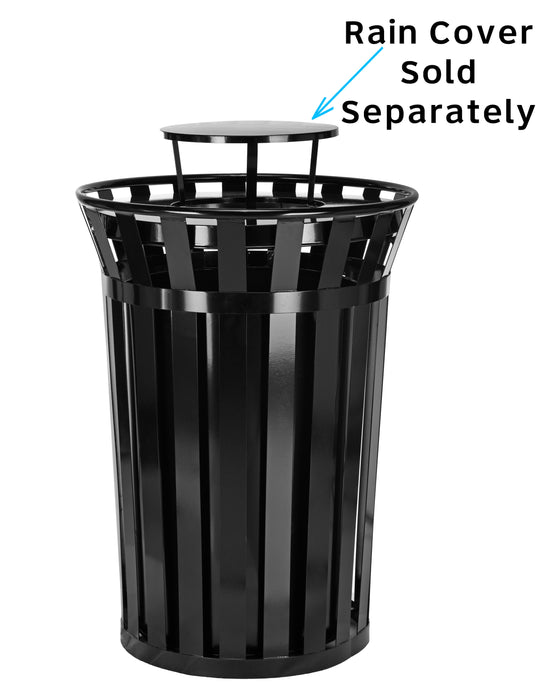 38-Gallon Outdoor Metal Waste Receptacle