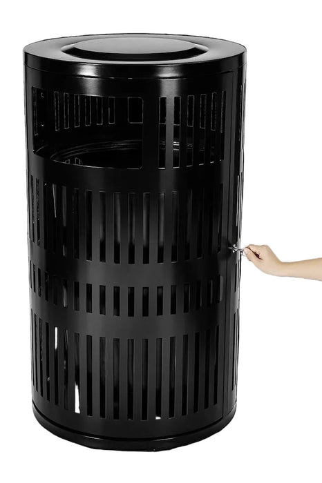 40 Gal. Round Steel Trash Can