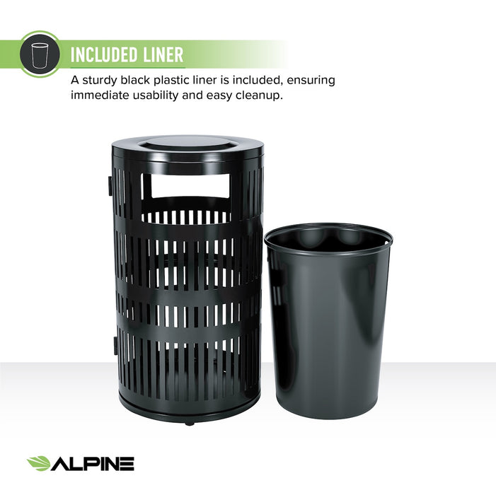 40 Gal. Round Steel Trash Can