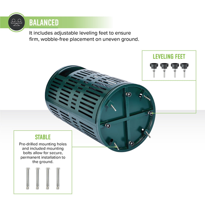 40 Gal. Round Steel Trash Can