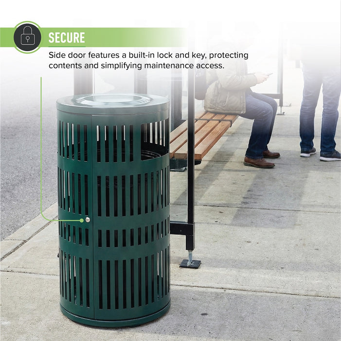 40 Gal. Round Steel Trash Can