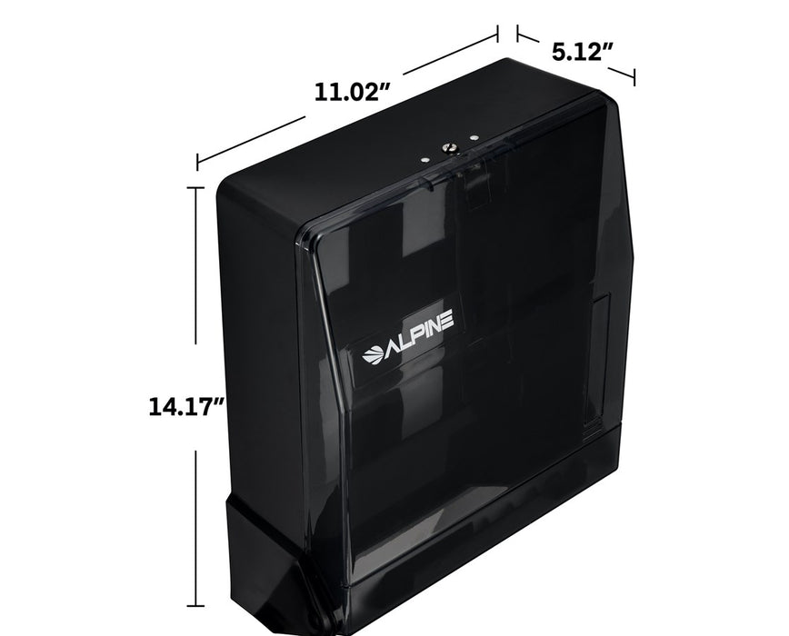 C-Fold/Multifold Paper Towel Dispenser, Transparent Black