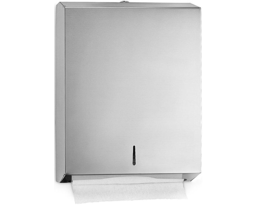 Stainless Steel C-Fold/Multifold Paper Towel Dispenser