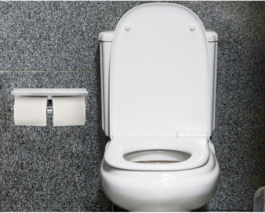 Toilet Paper Holder with Shelf Storage Rack