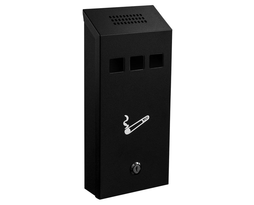 Wall-mounted Cigarette Disposal Tower - Stainless Steel