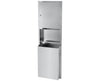 Surface Mount Stainless Steel Paper Towel Dispenser and Waste Receptacle or 600 C-Fold or 800 Multifold Paper Towels