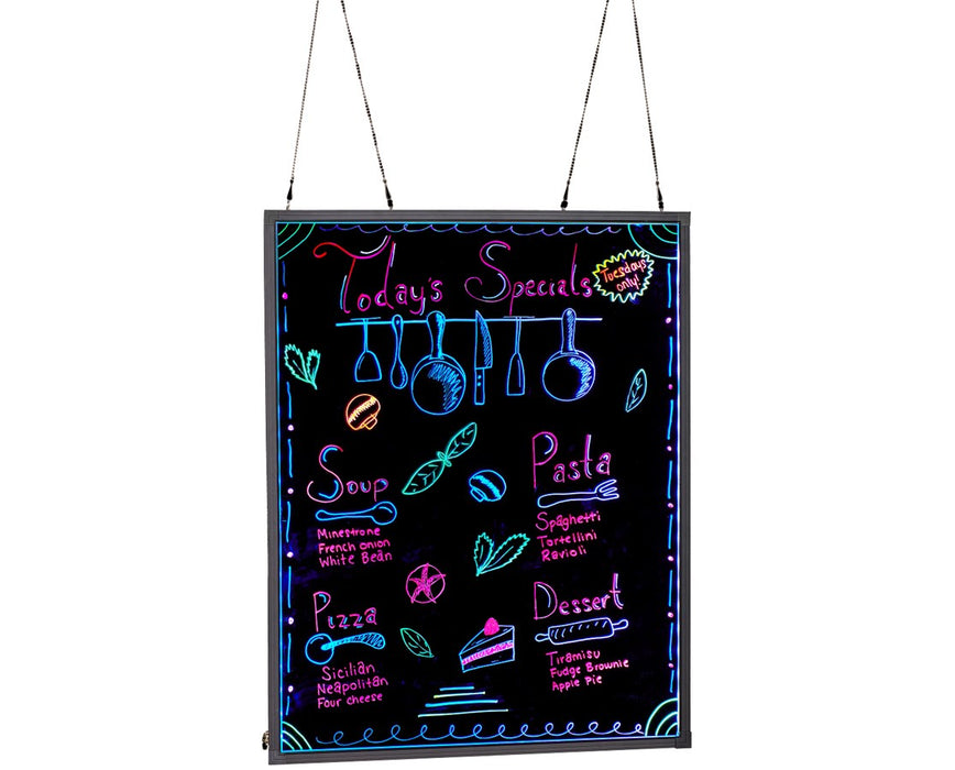 LED Illuminated Hanging Message Writing Board
