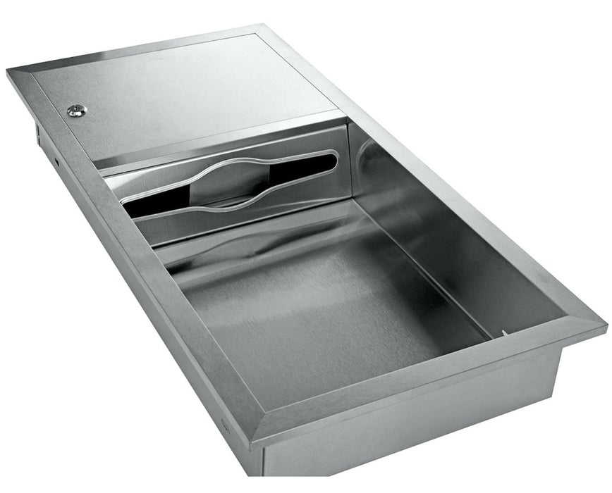 Surface Mount Stainless Steel Paper Towel Dispenser and Waste Receptacle