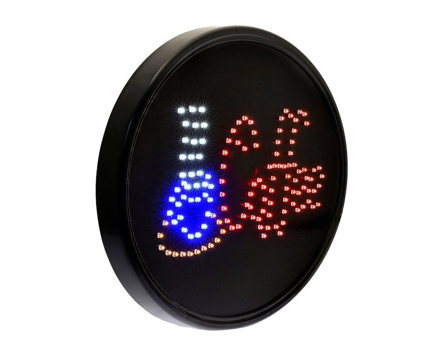 Coffee Oval LED Hanging Sign