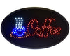 LED Coffee Sign, Oval, 19 x 10