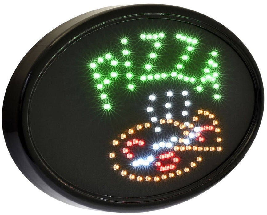 Pizza Oval LED Hanging Sign