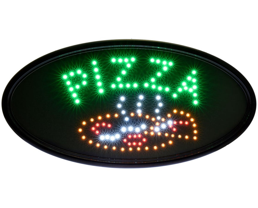 19” W x 10” H Pizza Oval LED Hanging Sign