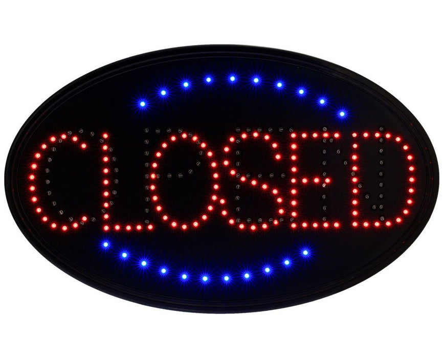 Open / Closed Oval LED Hanging Sign