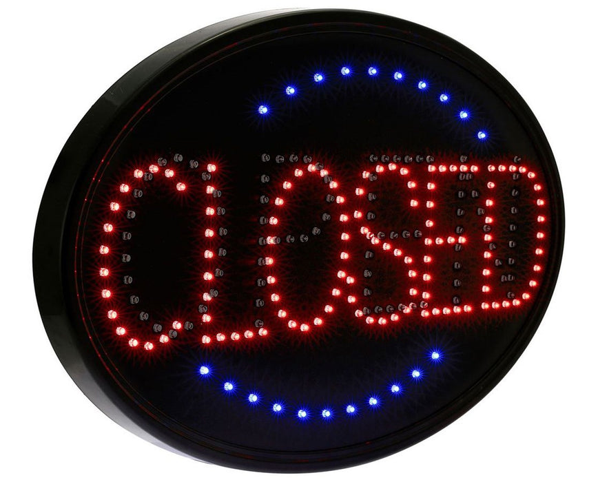 Open / Closed Oval LED Hanging Sign