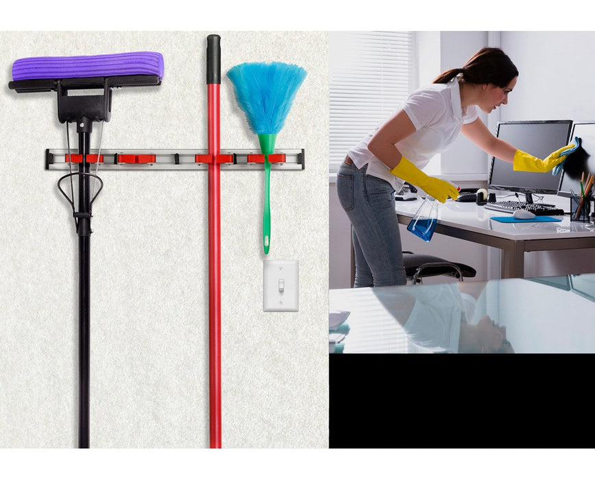 Wall-Mounted Mop and Broom Holder