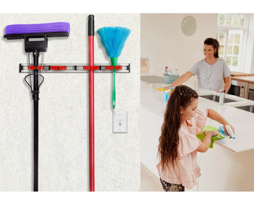 Wall-Mounted Mop and Broom Holder
