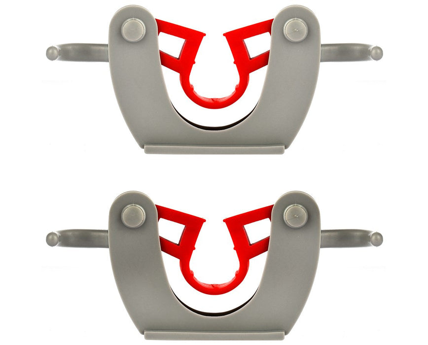 Wall-Mounted Mop and Broom Holder 1 Holder & 2 Hooks 2-Pack