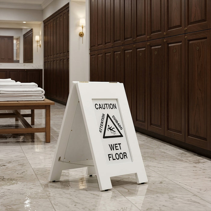 Wooden Wet Floor Sign