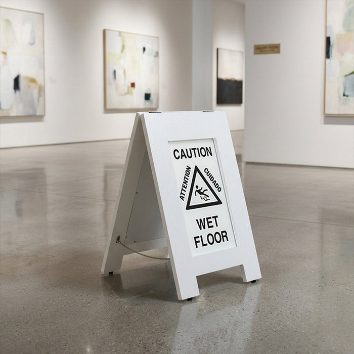 Wooden Wet Floor Sign