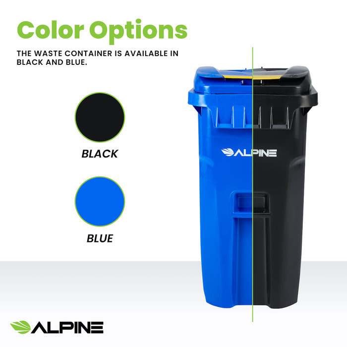 64-Gallon Square Trash Can w/ Wheels