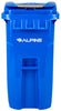 64-Gallon Square Trash Can w/ Wheels [Blue]