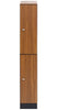 2 Door Tier Locker. Single Column. Oak