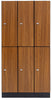 2 Door Tier Locker. Triple Column - Oak