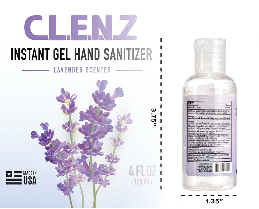 CLENZ 4 oz Instant GEL Hand Sanitizer (6/Case)