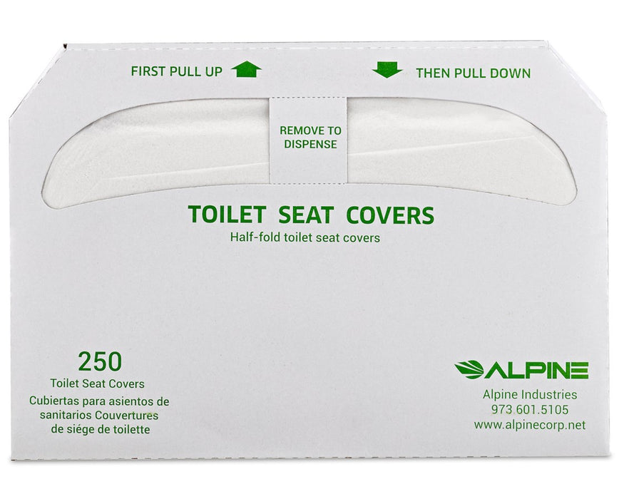 Half-Fold Flushable Toilet Seat Covers in 3-Pack, 250 Sheets