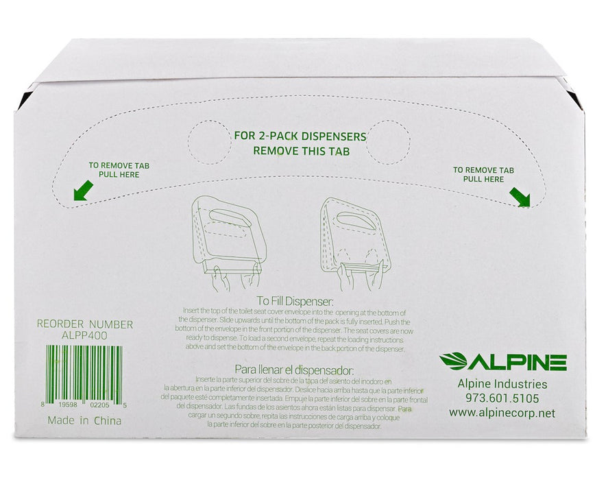 Half-Fold Flushable Toilet Seat Covers in 3-Pack, 250 Sheets