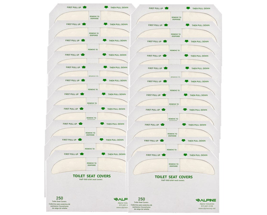 Half-Fold Flushable Toilet Seat Cover 250 Sheets (20/pk)