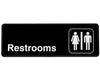 Unisex Restrooms Sign, 3x9