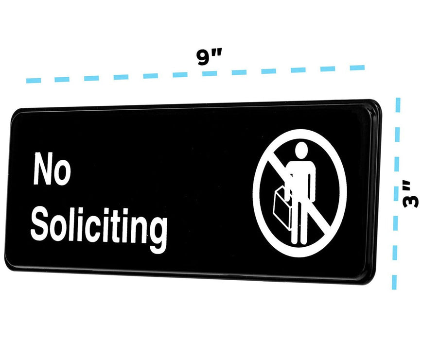 No Soliciting Sign, 3x9