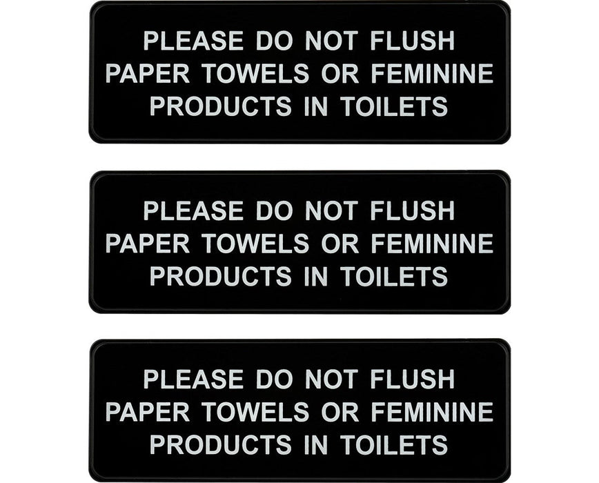 Please Do Not Flush Sign (3 Per Box)