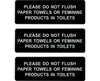 Please Do Not Flush Sign (3/bx)